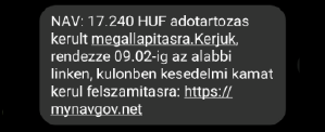 csaló sms myNAV.png